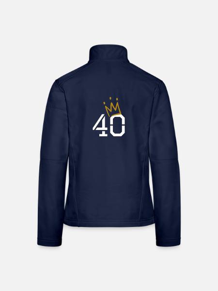 40 Krone - 40. Geburtstag - Frauen Softshelljacke - Navy - Hinten