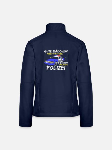 Die Besten Mädchen Sind Bei Der Polizei Polzistin - Frauen Softshelljacke - Navy
