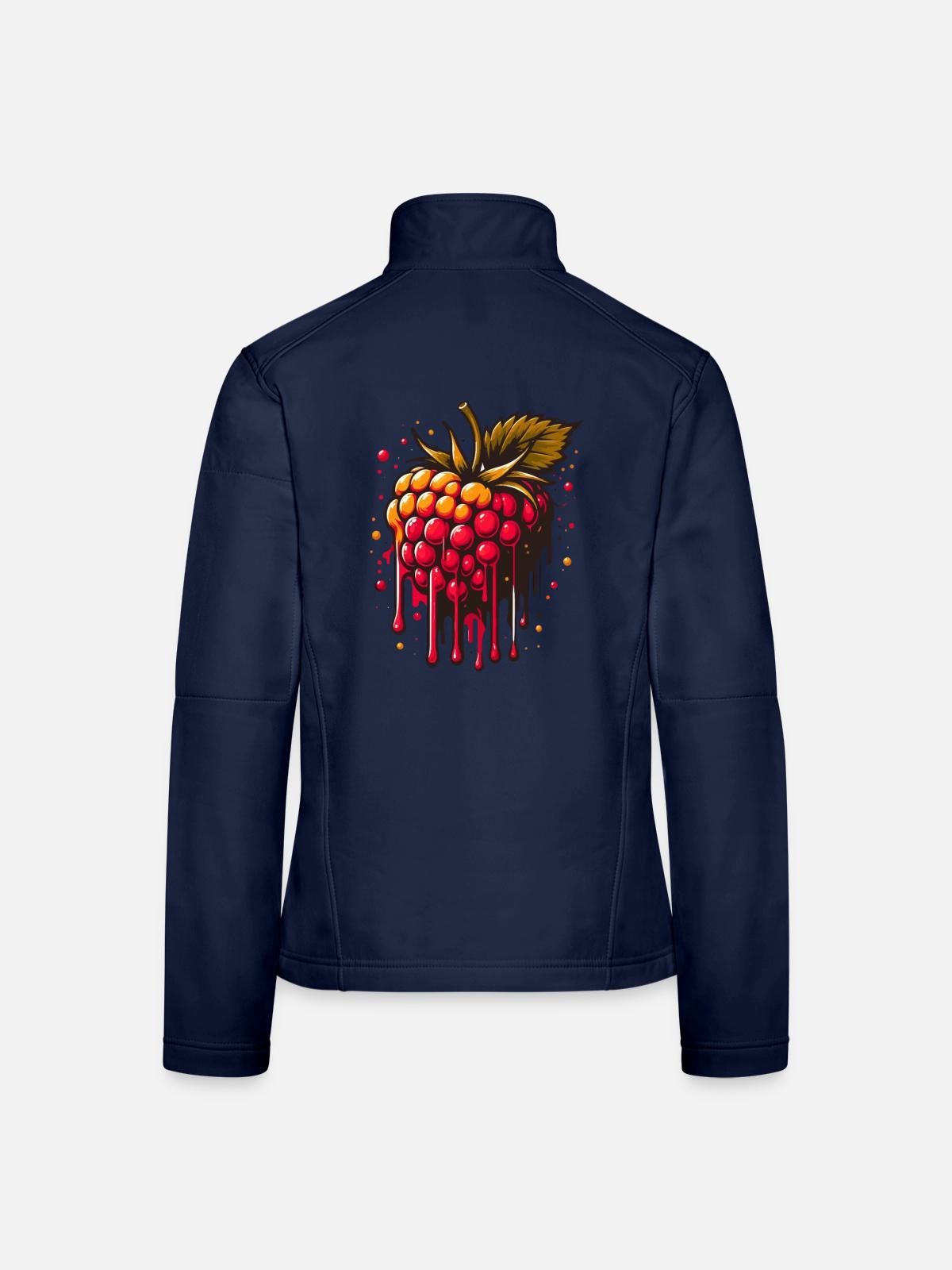 Two-tone dripping raspberry - Women's Softshell Jacket - navy - Back