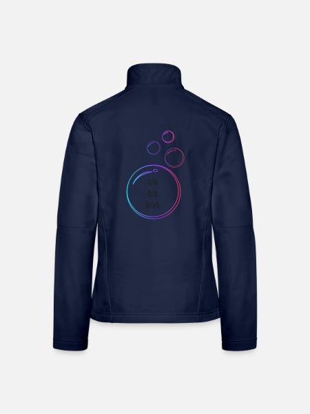 bla bla blub - Frauen Softshelljacke - Navy - Hinten