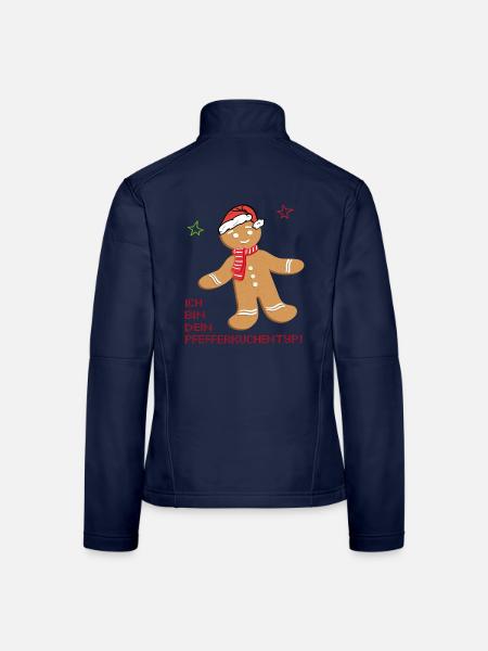 Advent, Pfefferkuchen - Frauen Softshelljacke - Navy