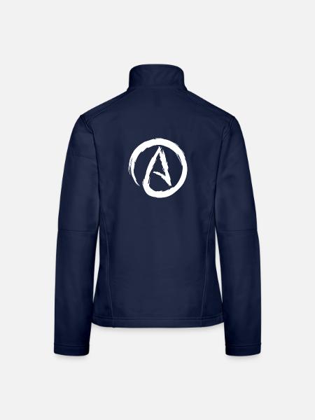 Atheismus Symbol Atheist - Frauen Softshelljacke - Navy - Hinten