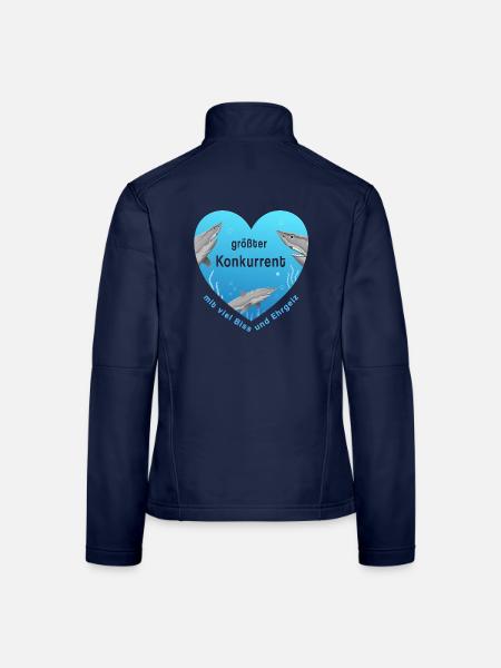 größter Konkurrent - Frauen Softshelljacke - Navy - Hinten