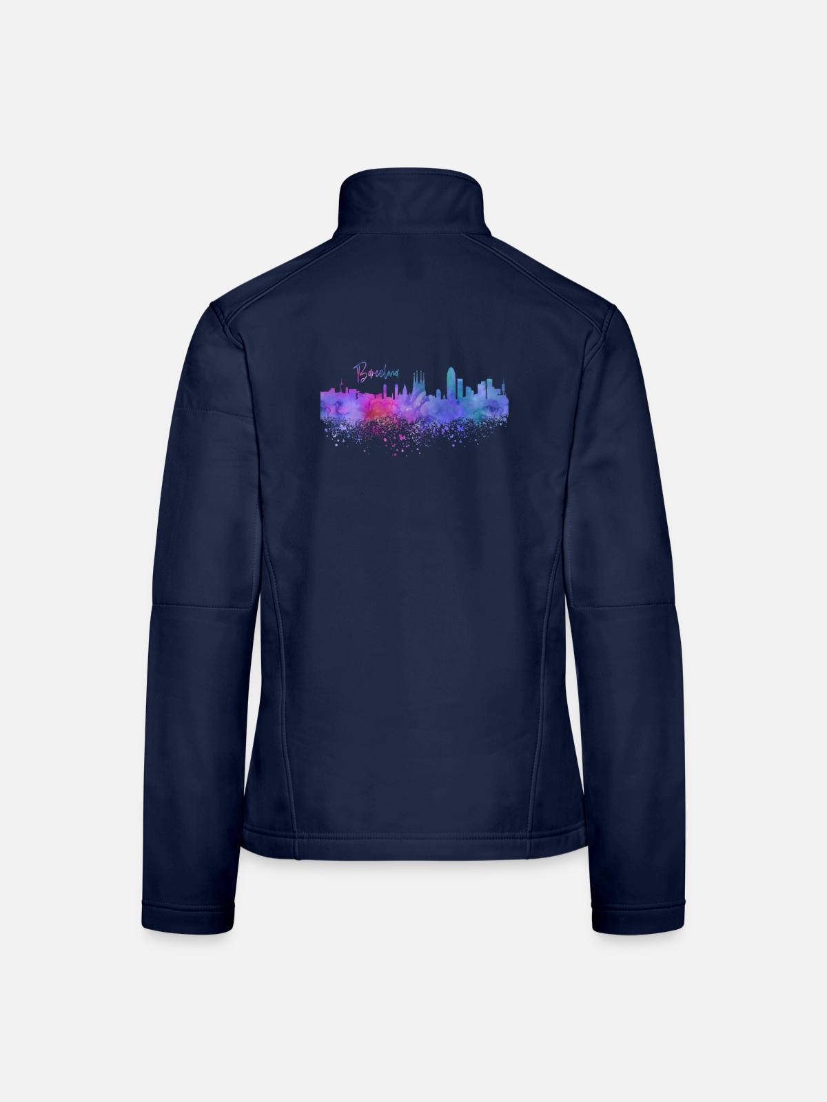 Barcelona - Frauen Softshelljacke - Navy - Hinten