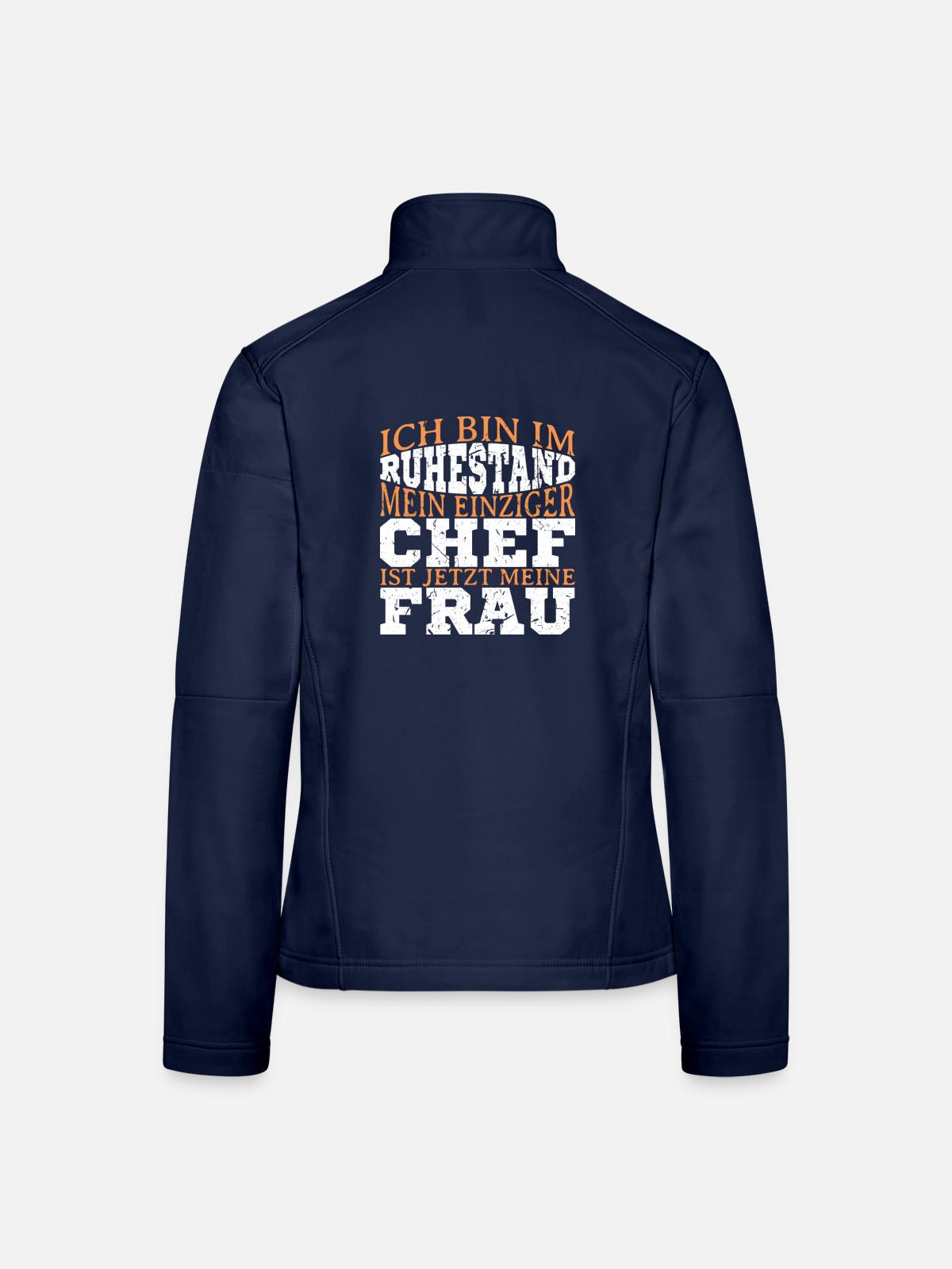 Ruhestand Pension Spruch Geschenk - Frauen Softshelljacke - Navy - Hinten
