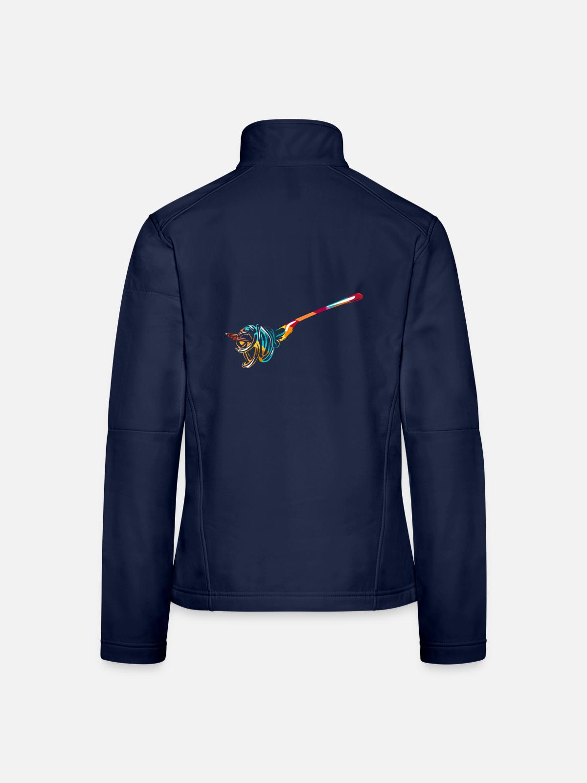 Herzhafter Spaghetti Kochabend - Frauen Softshelljacke - Navy - Hinten