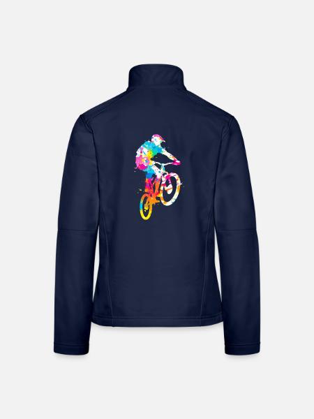 MTB Bunt Downhill Mountain Bike Mountainbike - Frauen Softshelljacke - Navy
