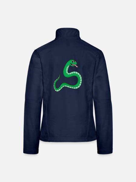 Schlange - Frauen Softshelljacke - Navy - Hinten