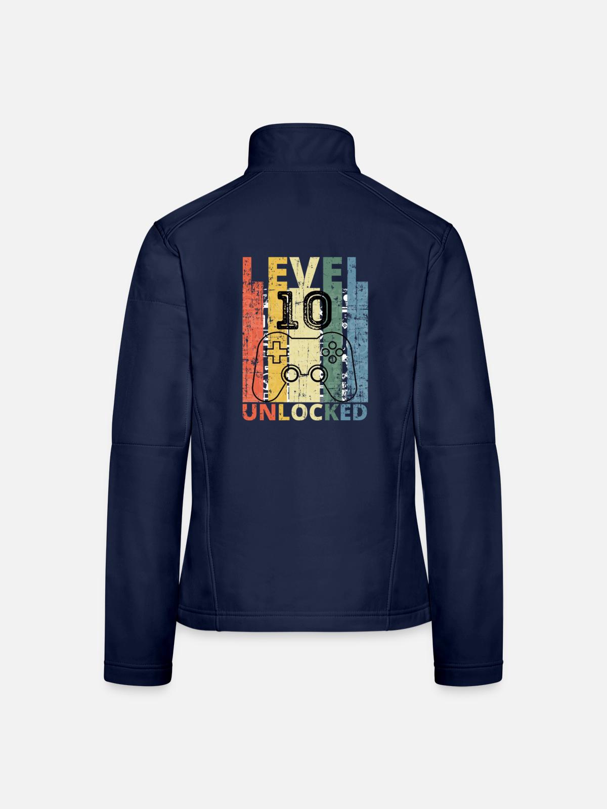 Level 10 freigeschaltet - Frauen Softshelljacke - Navy - Hinten