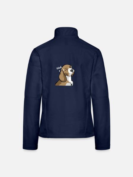Verschmitzter Beagle Hundeliebe - Frauen Softshelljacke - Navy