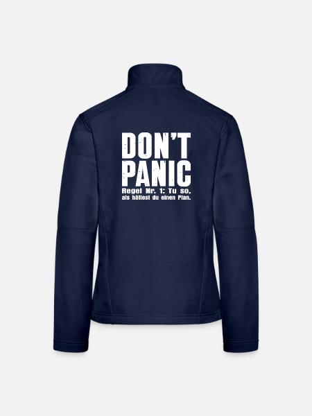 DON'T PANIC – The First Rule - Women's Softshell Jacket - navy - Back