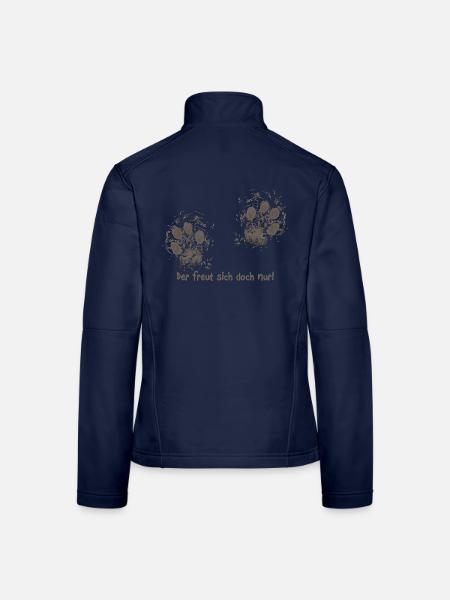 Der freut sich doch nur! - Frauen Softshelljacke - Navy