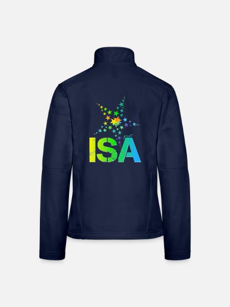 Isa Geburtstag Isabell - Frauen Softshelljacke - Navy - Hinten
