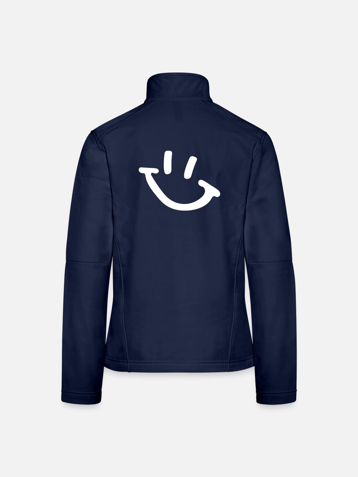 Smiley - Frauen Softshelljacke - Navy - Hinten
