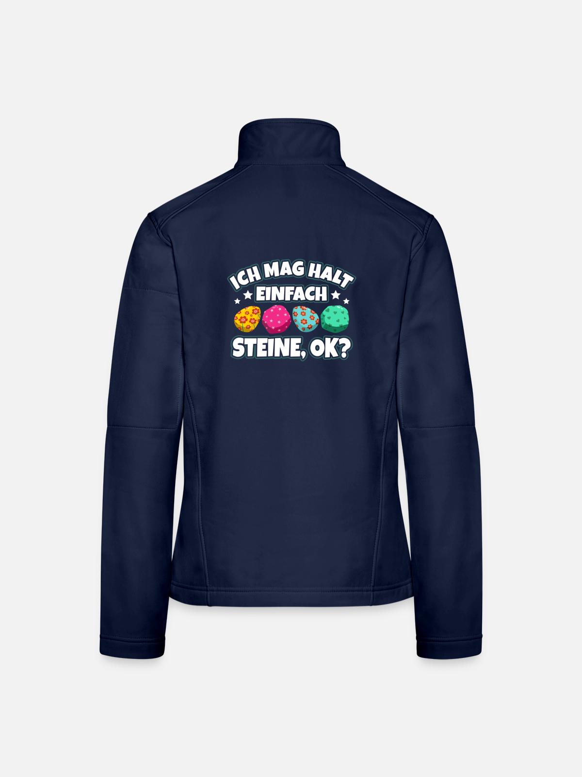 Steine - Frauen Softshelljacke - Navy - Hinten