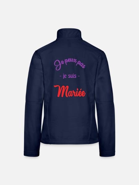 HOCHZEIT. ZUKÜNFTIGE BRAUT - Frauen Softshelljacke - Navy - Hinten