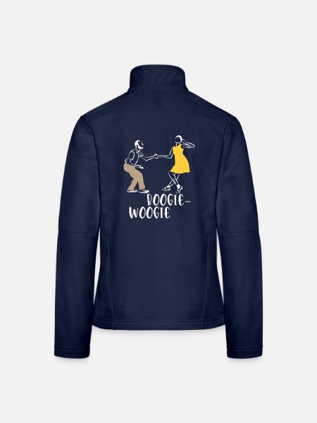 Fetziger Boogie-Woogie Tanzabend - Frauen Softshelljacke - Navy - Hinten