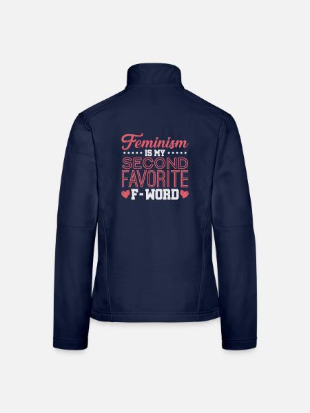 Feminismus - Frauen Softshelljacke - Navy