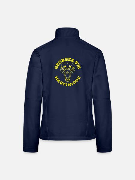 Georges 972 Martinique-Gelb - Frauen Softshelljacke - Navy - Hinten