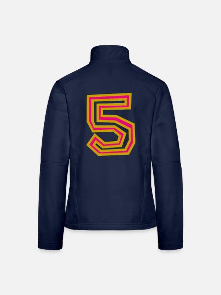 5. 5 JAHRE. 5-JÄHRIGES JUBILÄUM - Frauen Softshelljacke - Navy - Hinten