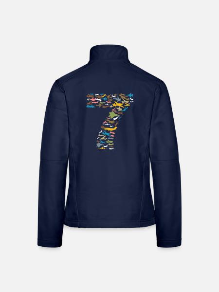 7 Jahre Alt 7.Geburtstag Kindergeburtstag - Frauen Softshelljacke - Navy
