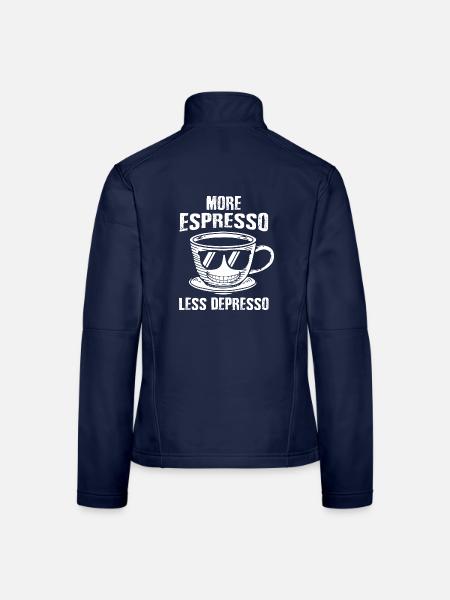 Espresso - Frauen Softshelljacke - Navy - Hinten