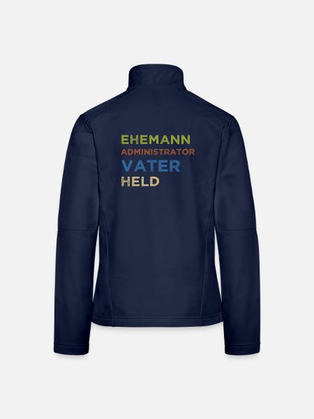 Administrator IT Administrator Admin Informatik - Frauen Softshelljacke - Navy - Hinten