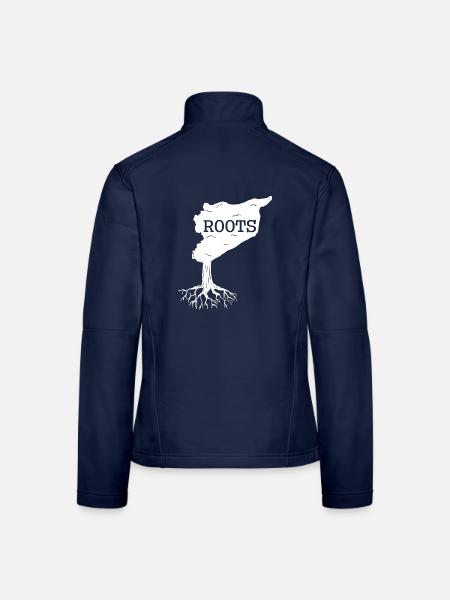 Syrien Syrier Geschenk - Frauen Softshelljacke - Navy - Hinten