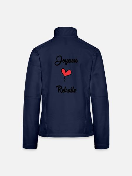 RUHESTAND. RUHESTAND. PENSIONIERT. SENIOR. OMA. OPA - Frauen Softshelljacke - Navy - Hinten