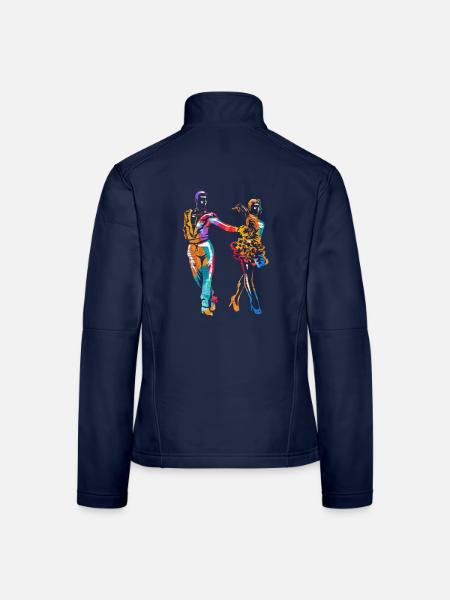 Leidenschaftlicher Cha Cha Tanzschritt - Frauen Softshelljacke - Navy - Hinten