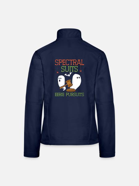 Spektrale Anzüge Unheimliche Verfolgungen Anwalt H - Frauen Softshelljacke - Navy - Hinten