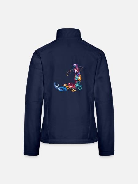 Leidenschaftliche Flamenco Tänzerin - Frauen Softshelljacke - Navy - Hinten