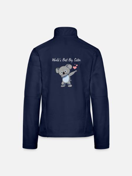 Big Sister Koala - Frauen Softshelljacke - Navy - Hinten
