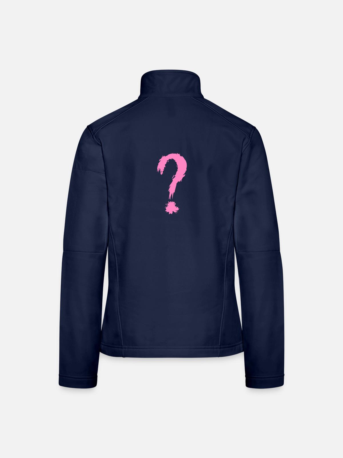 Fragezeichen - Frauen Softshelljacke - Navy - Hinten