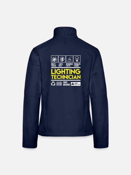 Licht Techniker - Frauen Softshelljacke - Navy - Hinten