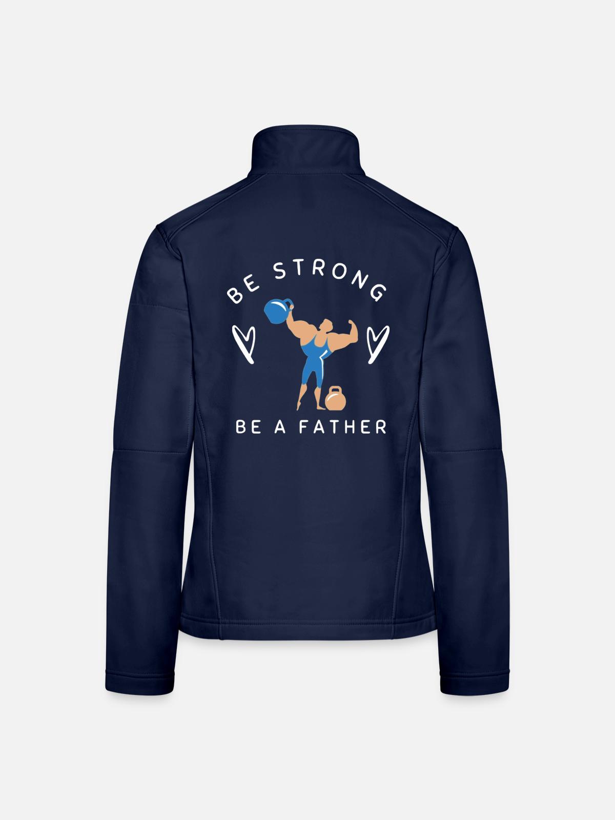 SEI STARK, SEI VATER - Frauen Softshelljacke - Navy - Hinten