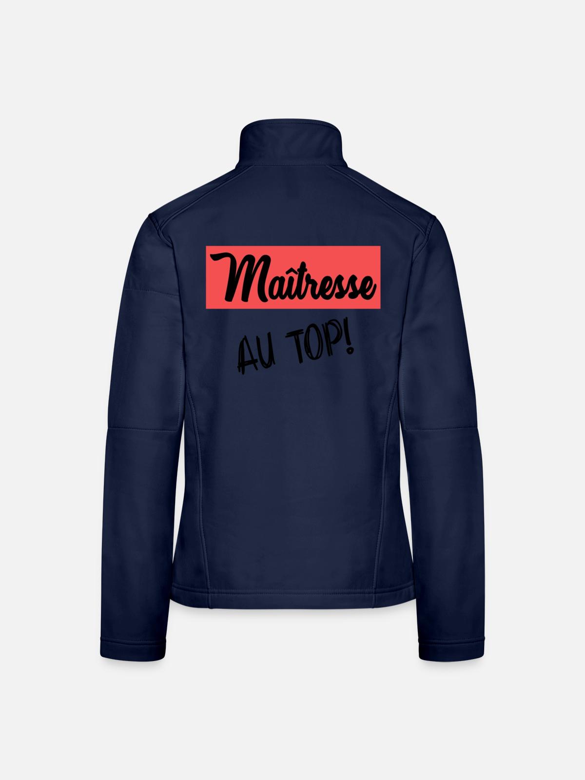 DANKE, HERRIN - Frauen Softshelljacke - Navy - Hinten