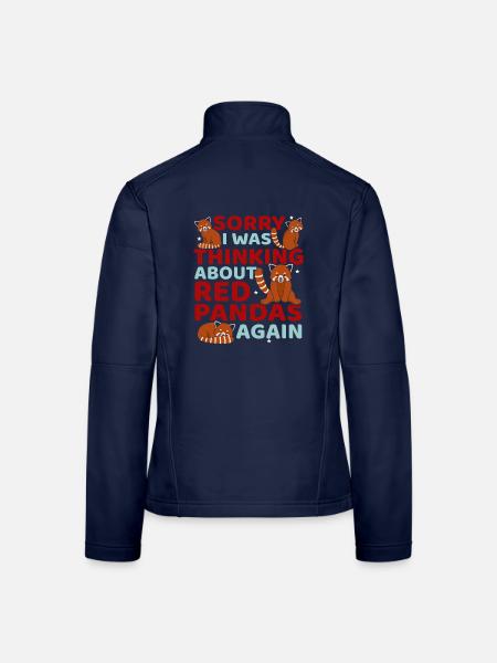 Red Panda Lover - Frauen Softshelljacke - Navy - Hinten