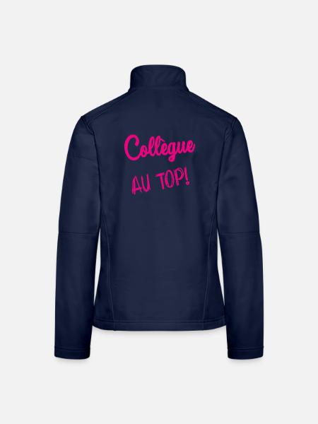 RUHESTAND. RUHESTAND. PENSIONIERT. RUHESTAND - Frauen Softshelljacke - Navy - Hinten