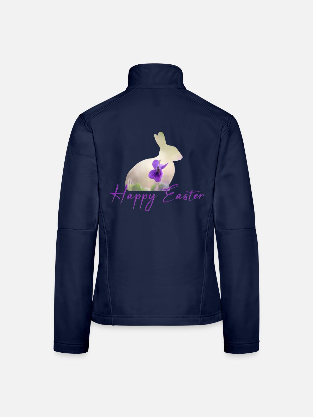 Happy Easter - Frauen Softshelljacke - Navy - Hinten