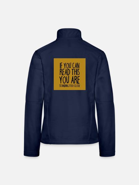 Mundschutz lustig Spruch - lustige Sprüche - Frauen Softshelljacke - Navy - Hinten