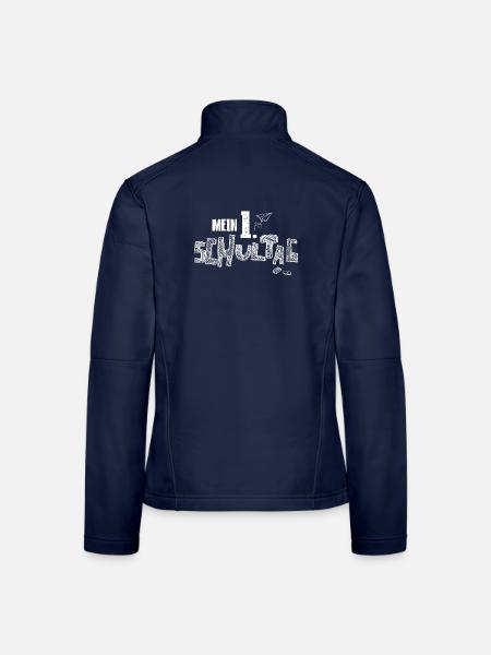 Mein 1. Schultag Skizzenstil - Frauen Softshelljacke - Navy - Hinten