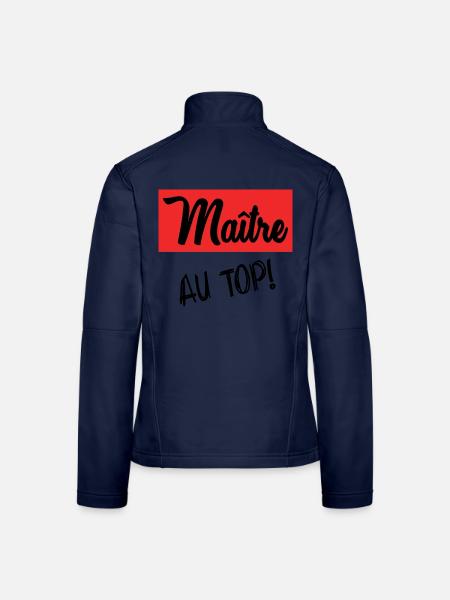 MEISTER. MEISTER. VIELEN DANK. DANKE, MEISTER - Frauen Softshelljacke - Navy - Hinten