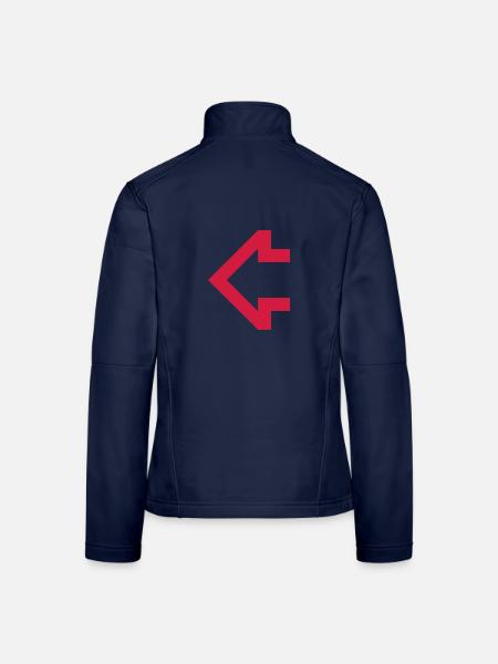 Pfeil nach links Rot - Frauen Softshelljacke - Navy - Hinten
