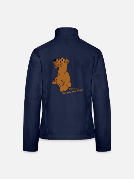Irish Terrier liegend - Frauen Softshelljacke - Navy