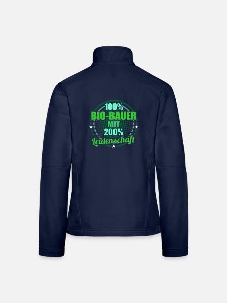 Bio-Bauer - Frauen Softshelljacke - Navy - Hinten