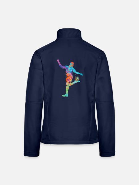 Fußball spielen Kinder Fußballer Jungen Fussball - Frauen Softshelljacke - Navy