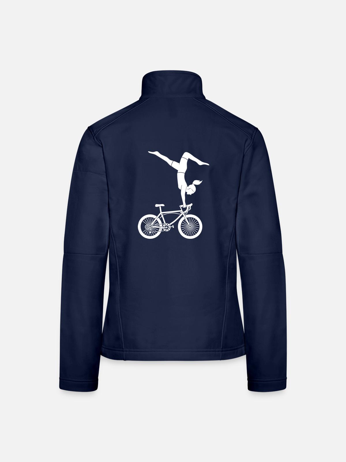 Kunstradfahrer Kunstrad Kunstradfahrerin - Frauen Softshelljacke - Navy - Hinten