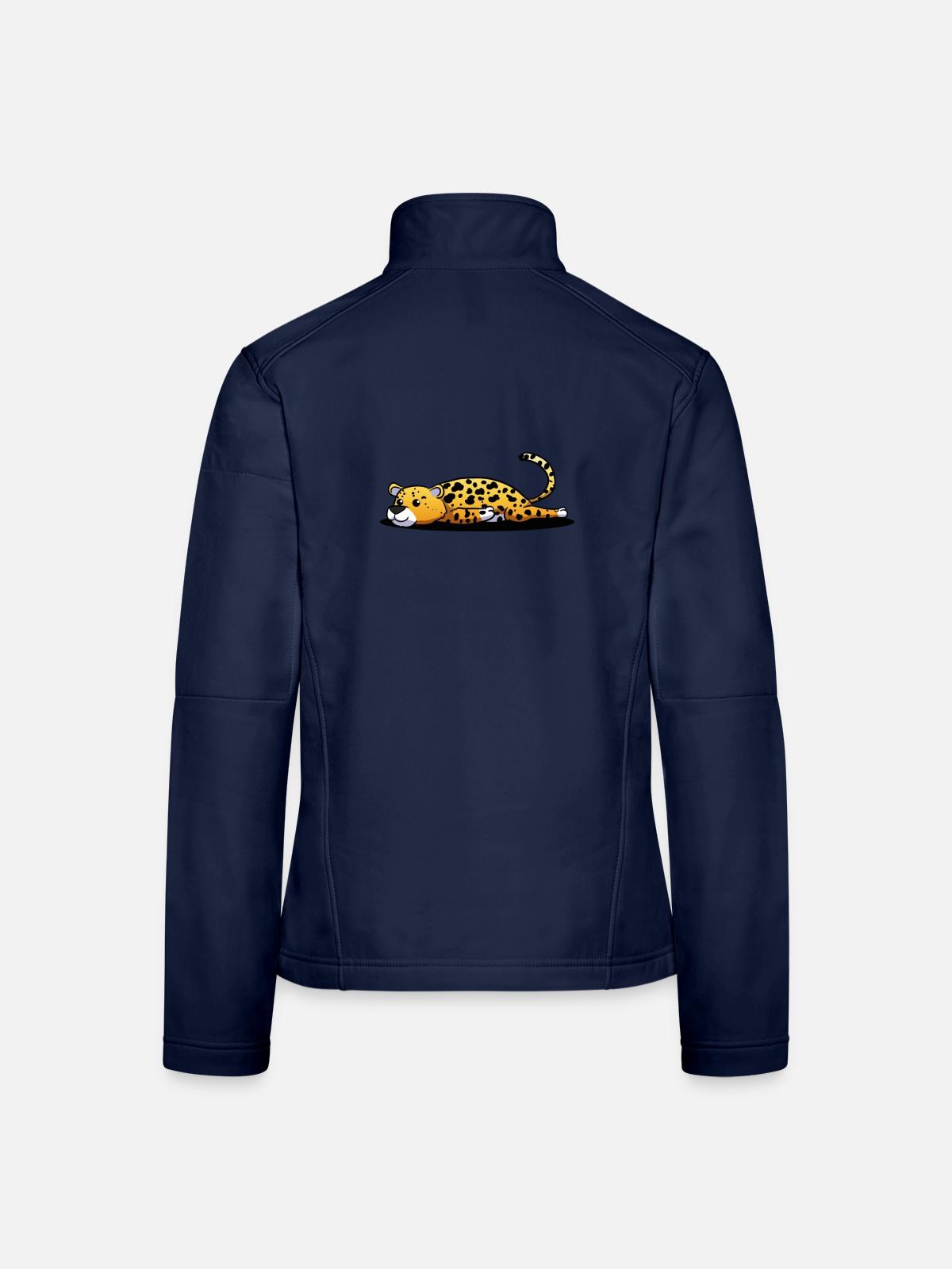 Leopard - Frauen Softshelljacke - Navy - Hinten
