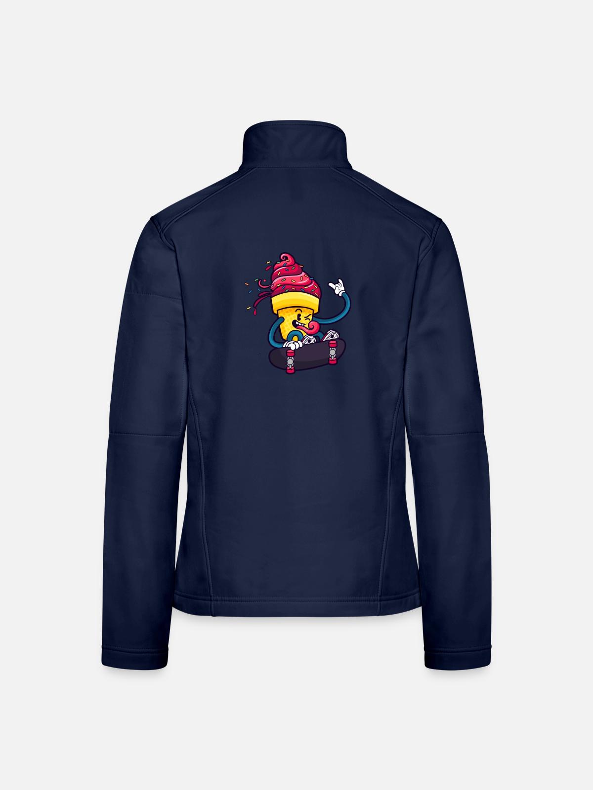 Schlittschuh - Frauen Softshelljacke - Navy - Hinten